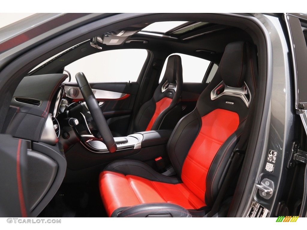 AMG Cranberry Red/Black Interior 2020 Mercedes-Benz GLC AMG 63 S 4Matic Coupe Photo #143100985