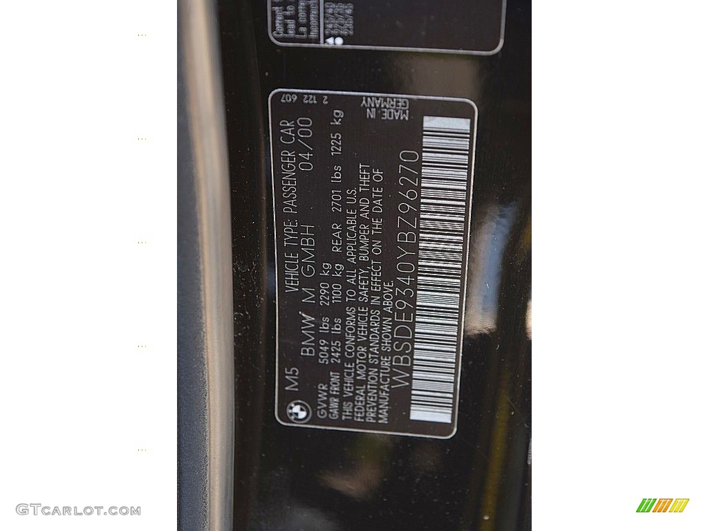 2000 M5  - Jet Black / Black photo #52