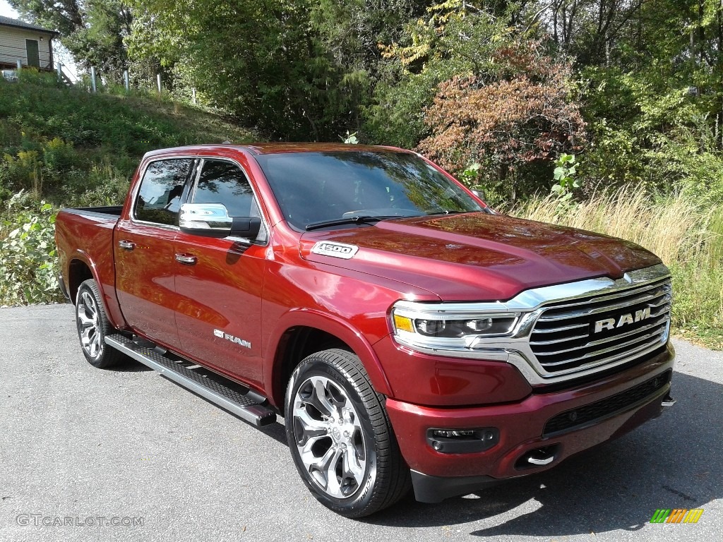 Delmonico Red Pearl 2022 Ram 1500 Limited Longhorn Crew Cab 4x4 Exterior Photo #143104967