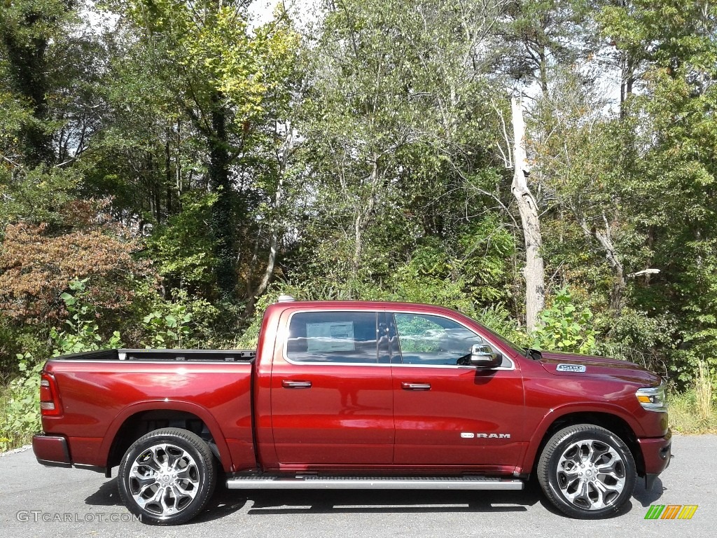 Delmonico Red Pearl 2022 Ram 1500 Limited Longhorn Crew Cab 4x4 Exterior Photo #143104988
