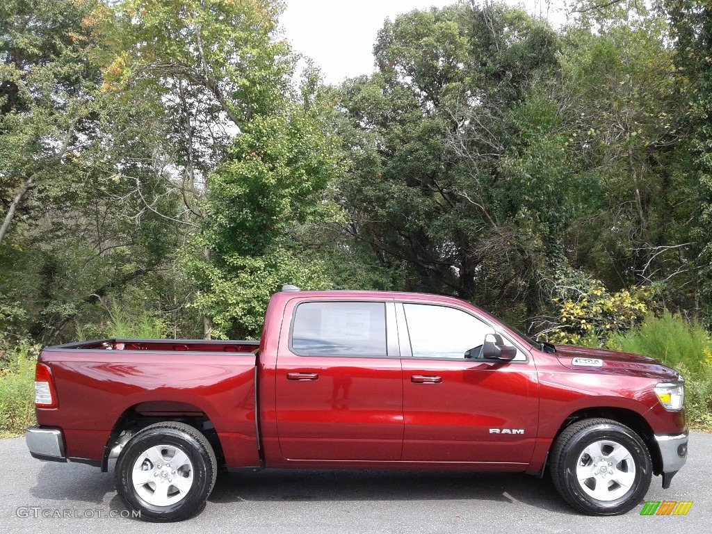 Delmonico Red Pearl 2021 Ram 1500 Big Horn Crew Cab Exterior Photo #143105759