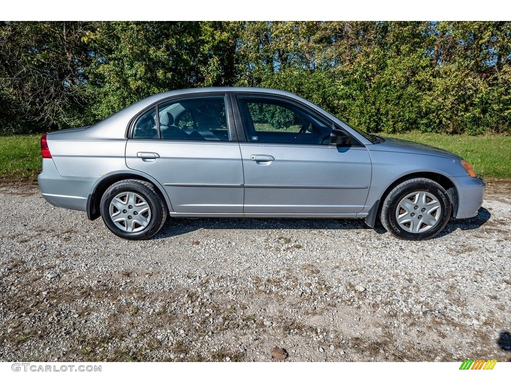 2003 Civic LX Sedan - Satin Silver Metallic / Gray photo #3