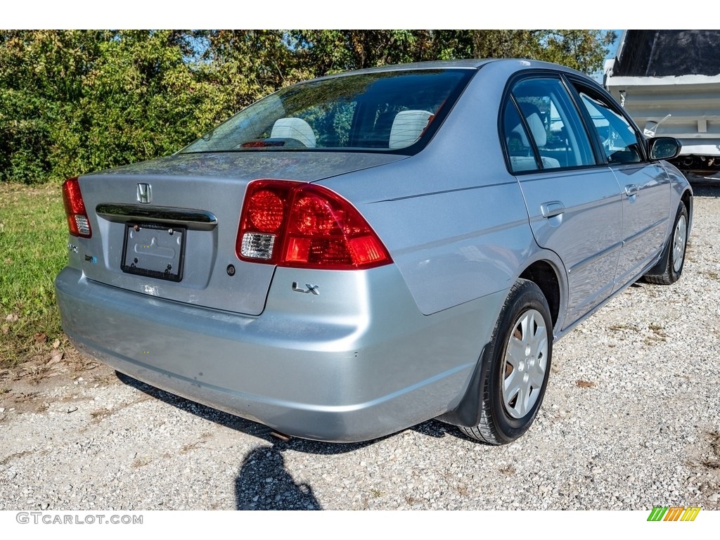 2003 Civic LX Sedan - Satin Silver Metallic / Gray photo #4