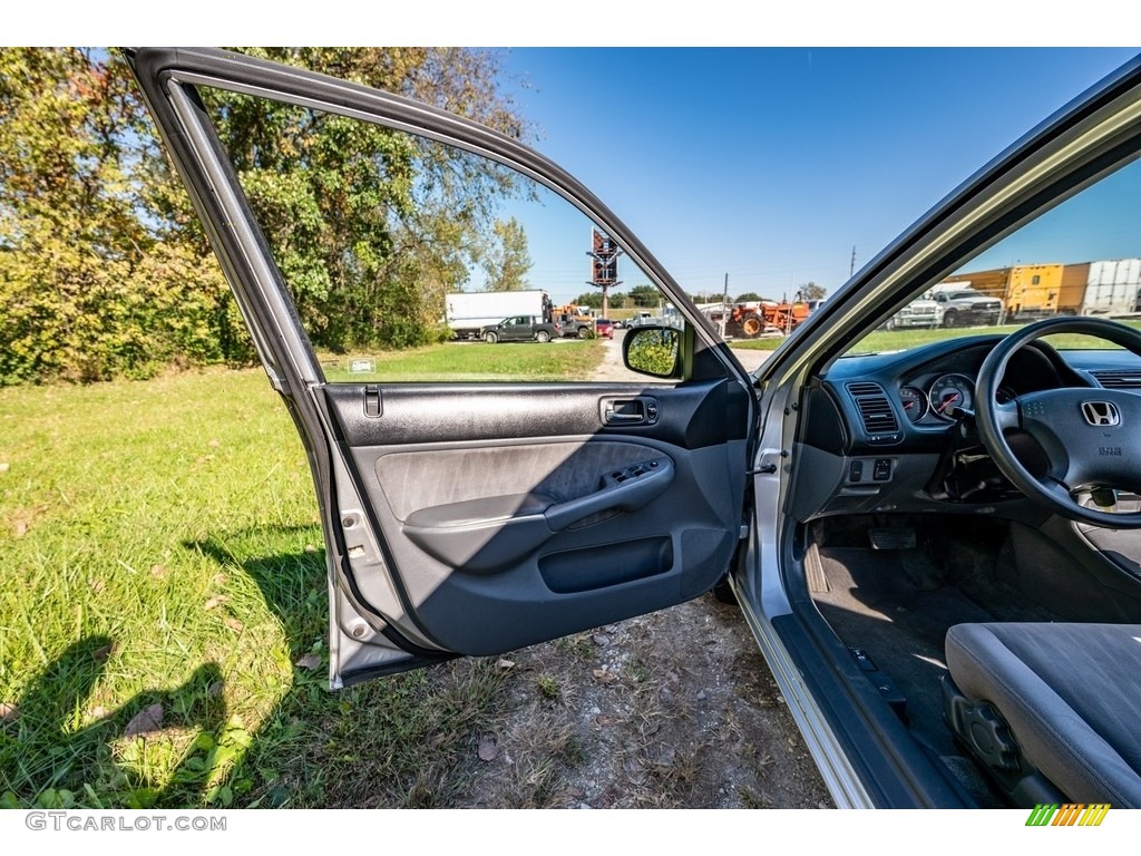 2003 Civic LX Sedan - Satin Silver Metallic / Gray photo #20