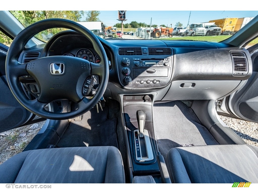 2003 Civic LX Sedan - Satin Silver Metallic / Gray photo #30