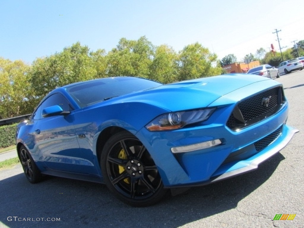 2019 Mustang GT Premium Fastback - Velocity Blue / Ebony photo #1