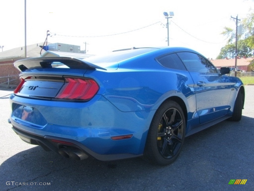 2019 Mustang GT Premium Fastback - Velocity Blue / Ebony photo #10