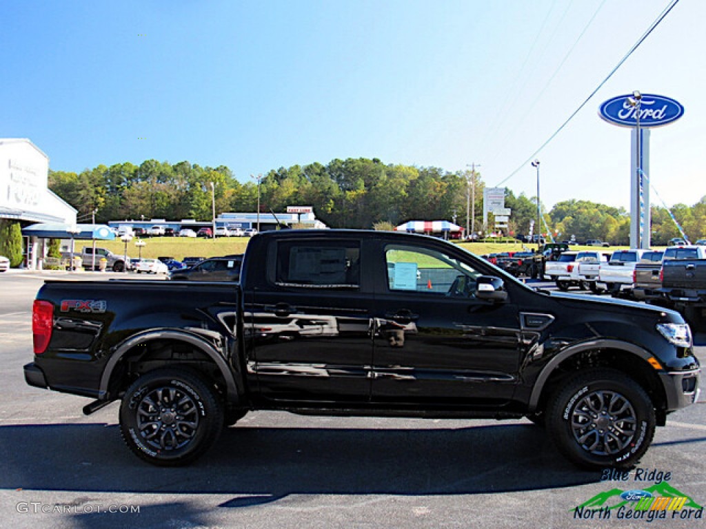 2021 Ranger Lariat SuperCrew 4x4 - Shadow Black Metallic / Medium Stone photo #6