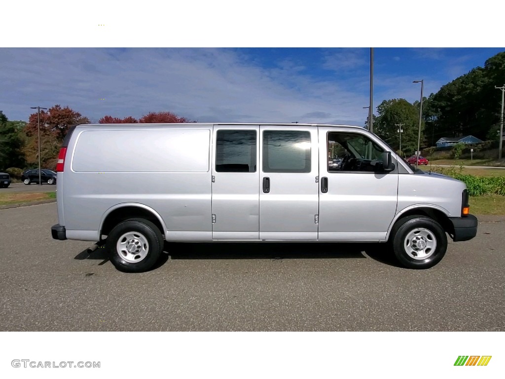Silver Ice Metallic 2014 Chevrolet Express 3500 Cargo WT Exterior Photo #143110529