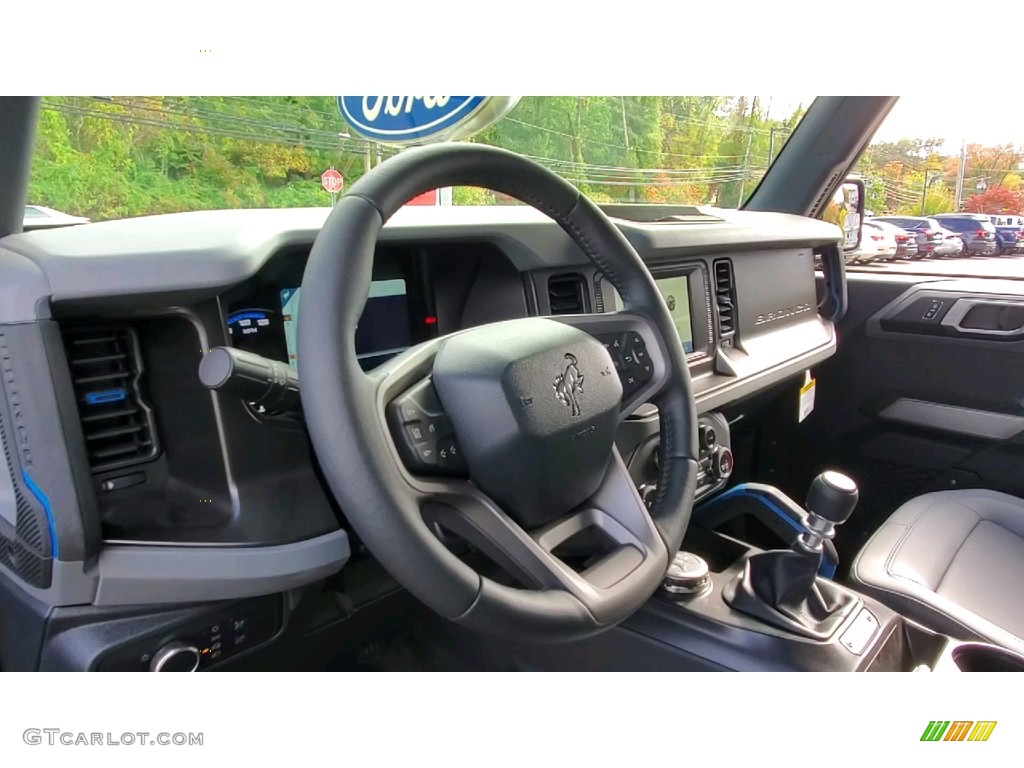 2021 Ford Bronco Black Diamond 4x4 4-Door Black Onyx Steering Wheel Photo #143111021