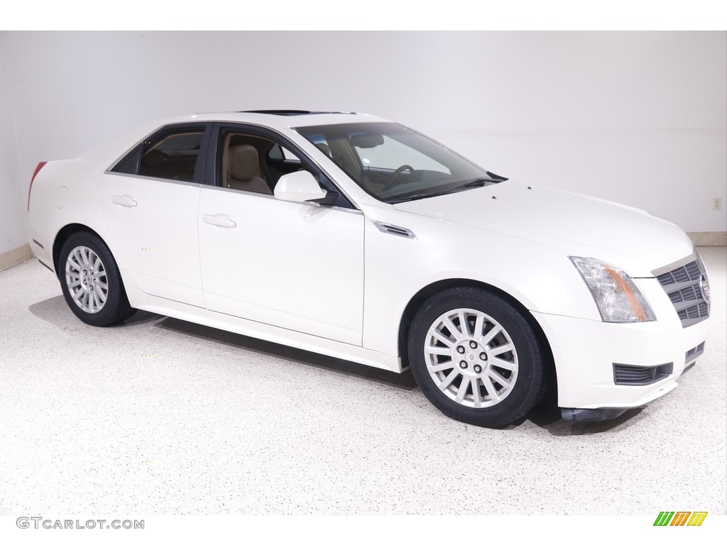2010 CTS 4 3.0 AWD Sedan - White Diamond Tricoat / Cashmere/Cocoa photo #1