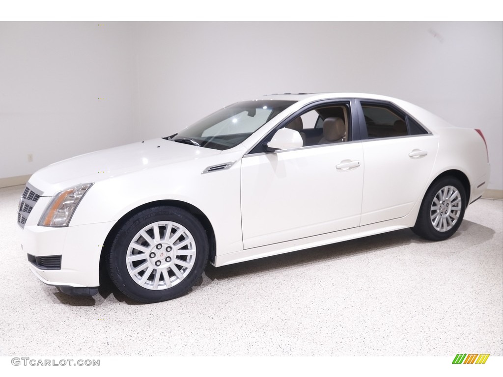 2010 CTS 4 3.0 AWD Sedan - White Diamond Tricoat / Cashmere/Cocoa photo #3