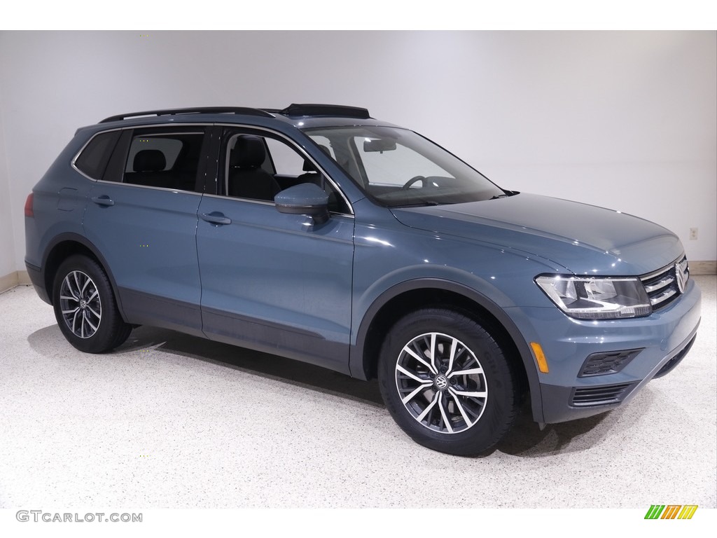 2019 Tiguan SE 4MOTION - Stone Blue Metallic / Titan Black photo #1