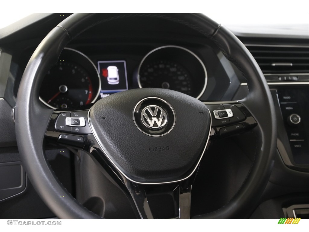 2019 Volkswagen Tiguan SE 4MOTION Titan Black Steering Wheel Photo #143112371