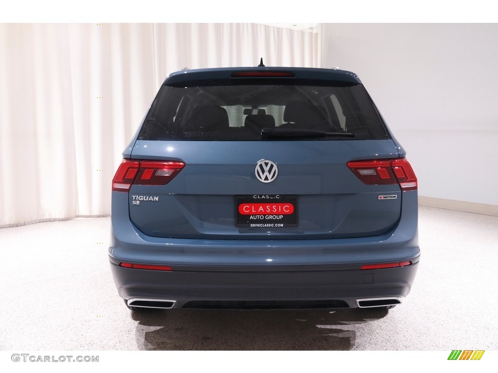 2019 Tiguan SE 4MOTION - Stone Blue Metallic / Titan Black photo #17