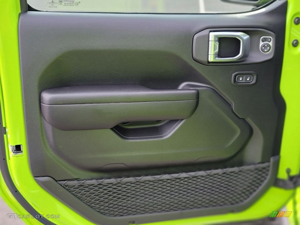 2021 Jeep Wrangler Unlimited Willys 4x4 Black Door Panel Photo #143115025