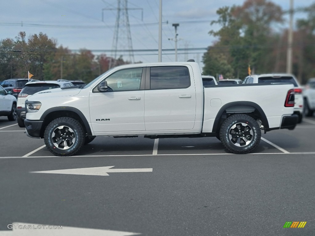 Bright White 2022 Ram 1500 Rebel Crew Cab 4x4 Exterior Photo #143115995