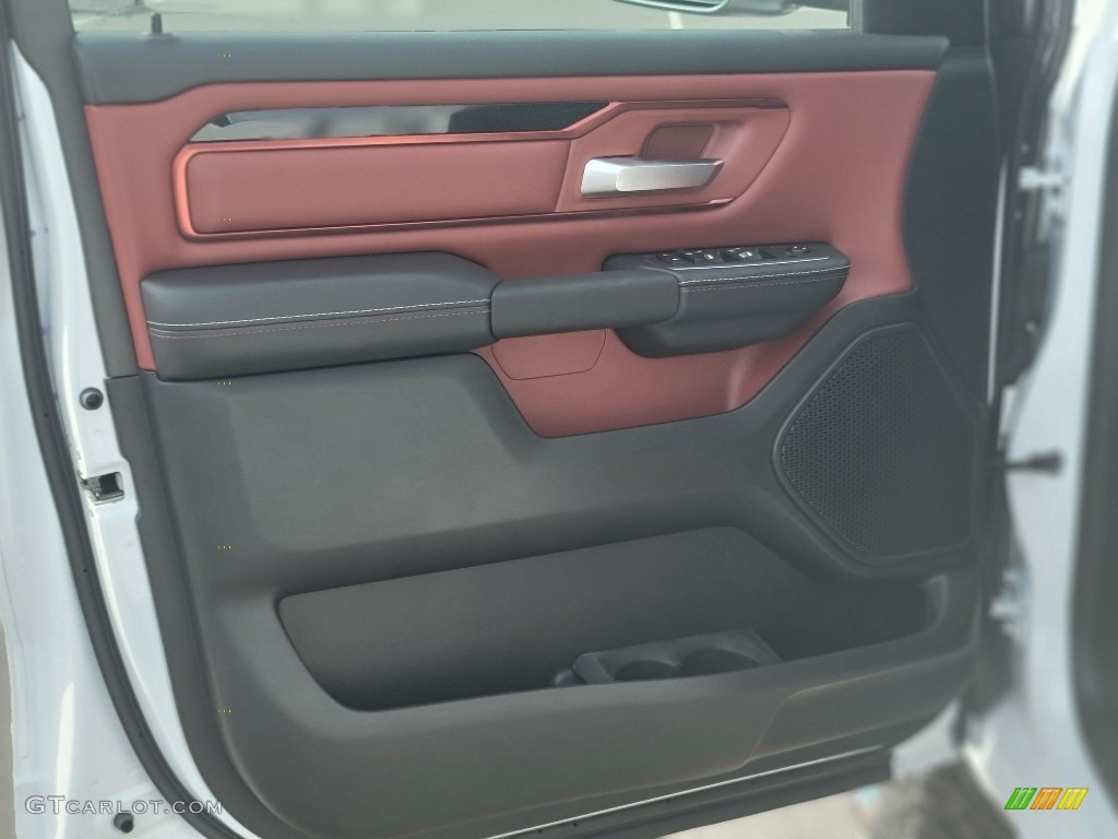 2022 Ram 1500 Rebel Crew Cab 4x4 Black/Red Door Panel Photo #143116159