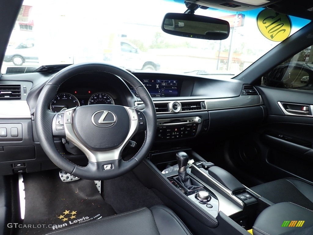 Black Interior 2015 Lexus GS 350 F Sport Sedan Photo #143116276