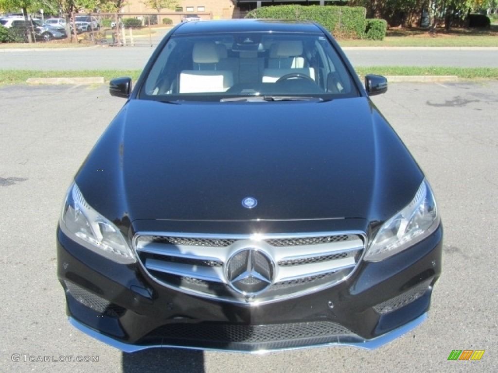 2014 E 350 4Matic Sport Sedan - Obsidian Black Metallic / Porcelain/Black photo #5