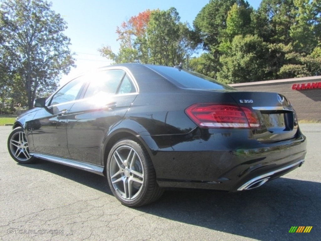 2014 E 350 4Matic Sport Sedan - Obsidian Black Metallic / Porcelain/Black photo #8