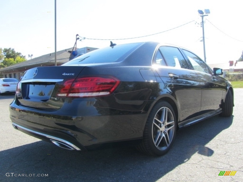 2014 E 350 4Matic Sport Sedan - Obsidian Black Metallic / Porcelain/Black photo #10