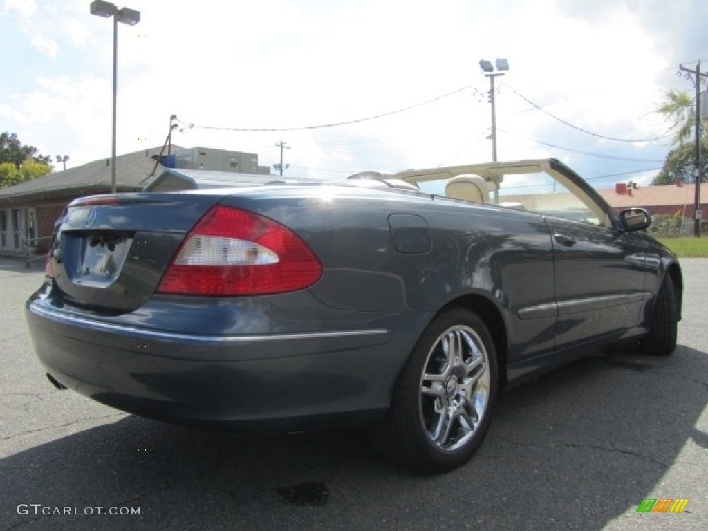 2007 CLK 350 Cabriolet - Cadet Blue Metallic / Stone photo #10