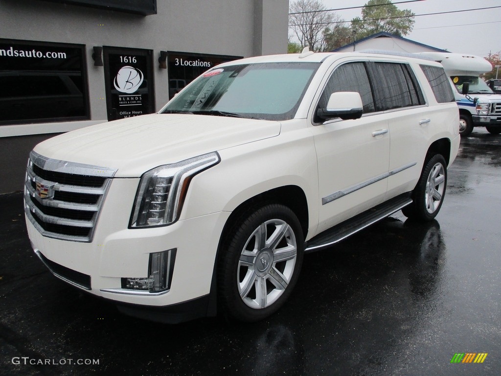 2015 Escalade Luxury 4WD - White Diamond Tricoat / Shale/Cocoa photo #2