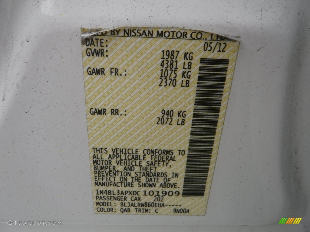 2013 Altima 3.5 SV - Pearl White / Beige photo #29