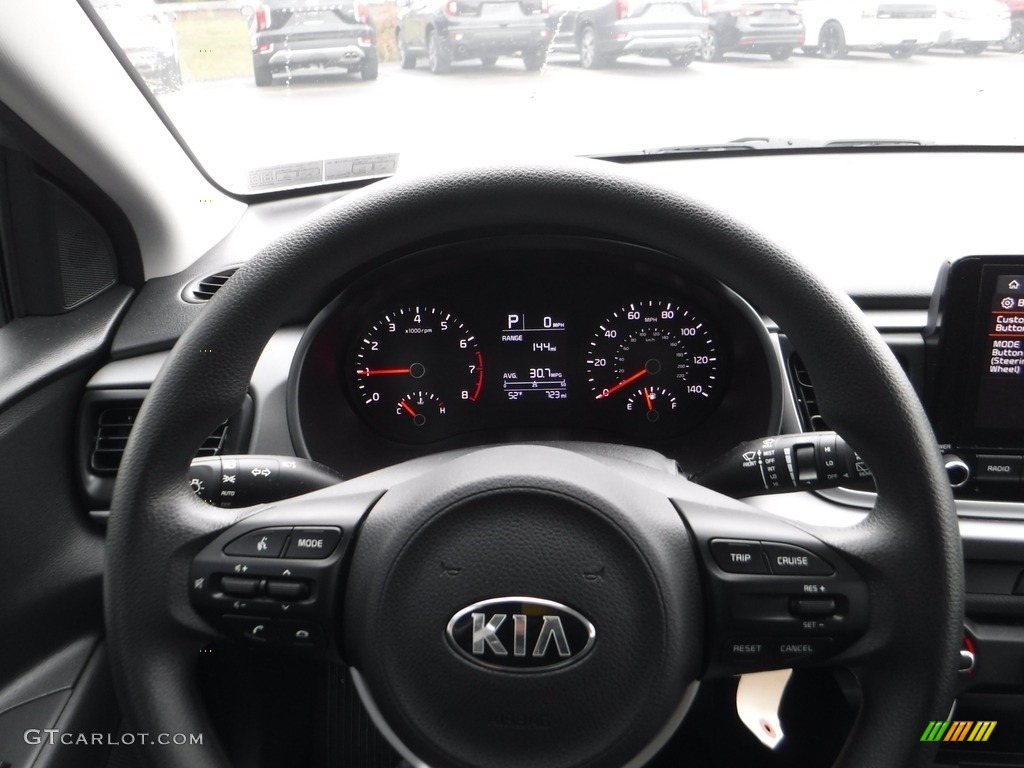 2021 Kia Rio S 5 Door Black Steering Wheel Photo #143121603