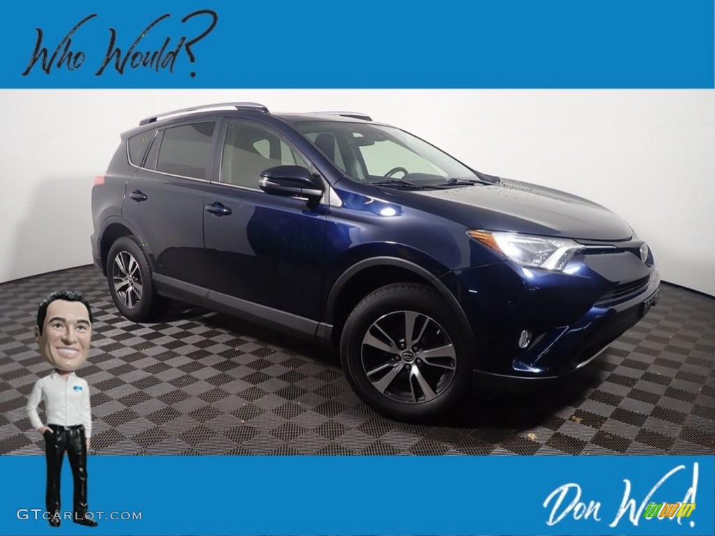 2018 RAV4 XLE - Electric Storm Blue / Black photo #1