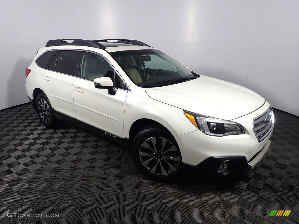 2015 Outback 2.5i Limited - Crystal White Pearl / Warm Ivory photo #1