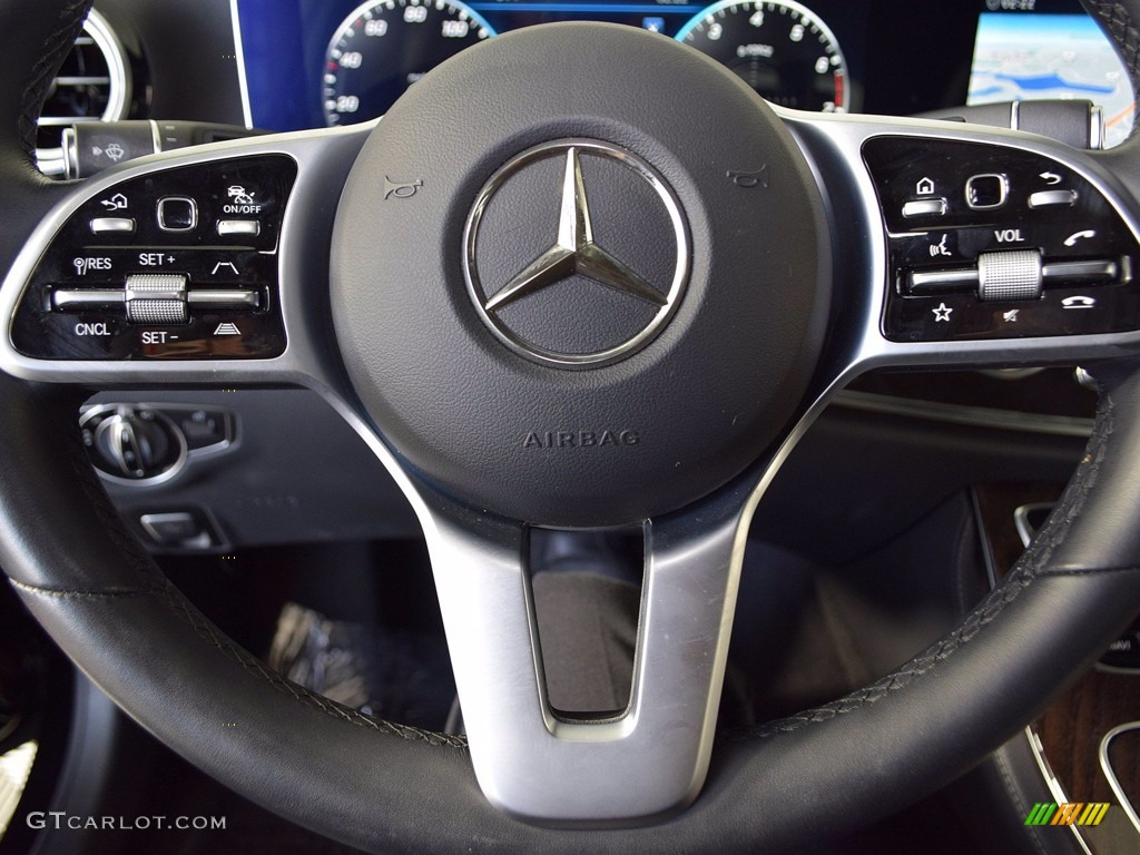 2020 Mercedes-Benz E 450 4Matic Wagon Black Steering Wheel Photo #143127762