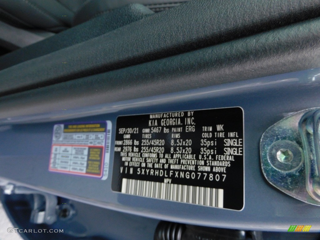 2022 Kia Sorento X-Line EX AWD Color Code Photos