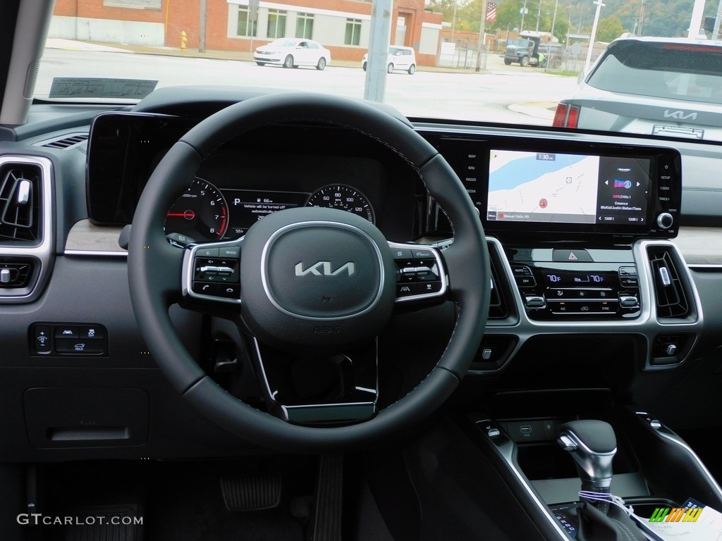 2022 Kia Sorento X-Line EX AWD Black Steering Wheel Photo #143128206