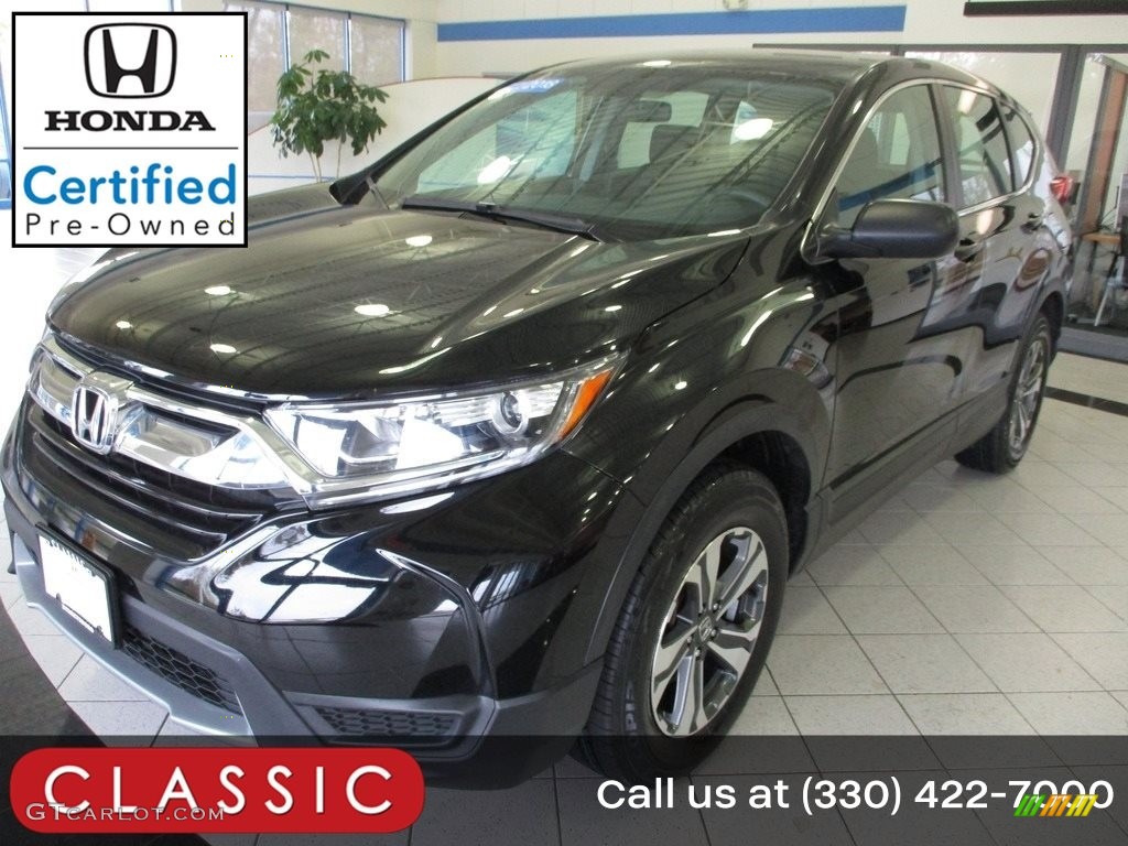 2018 CR-V LX AWD - Crystal Black Pearl / Black photo #1