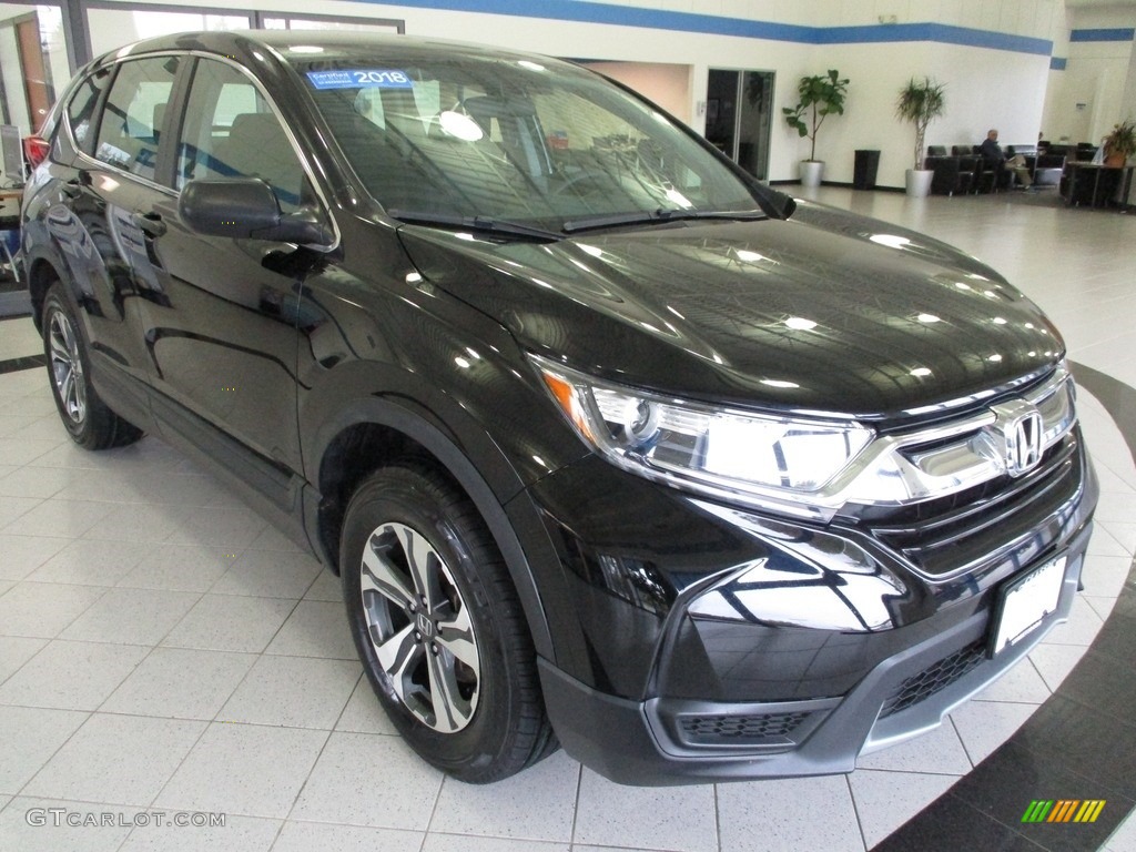 2018 CR-V LX AWD - Crystal Black Pearl / Black photo #3
