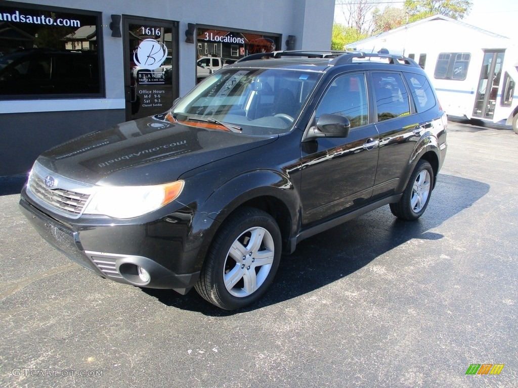 2010 Forester 2.5 X Premium - Obsidian Black Pearl / Black photo #2