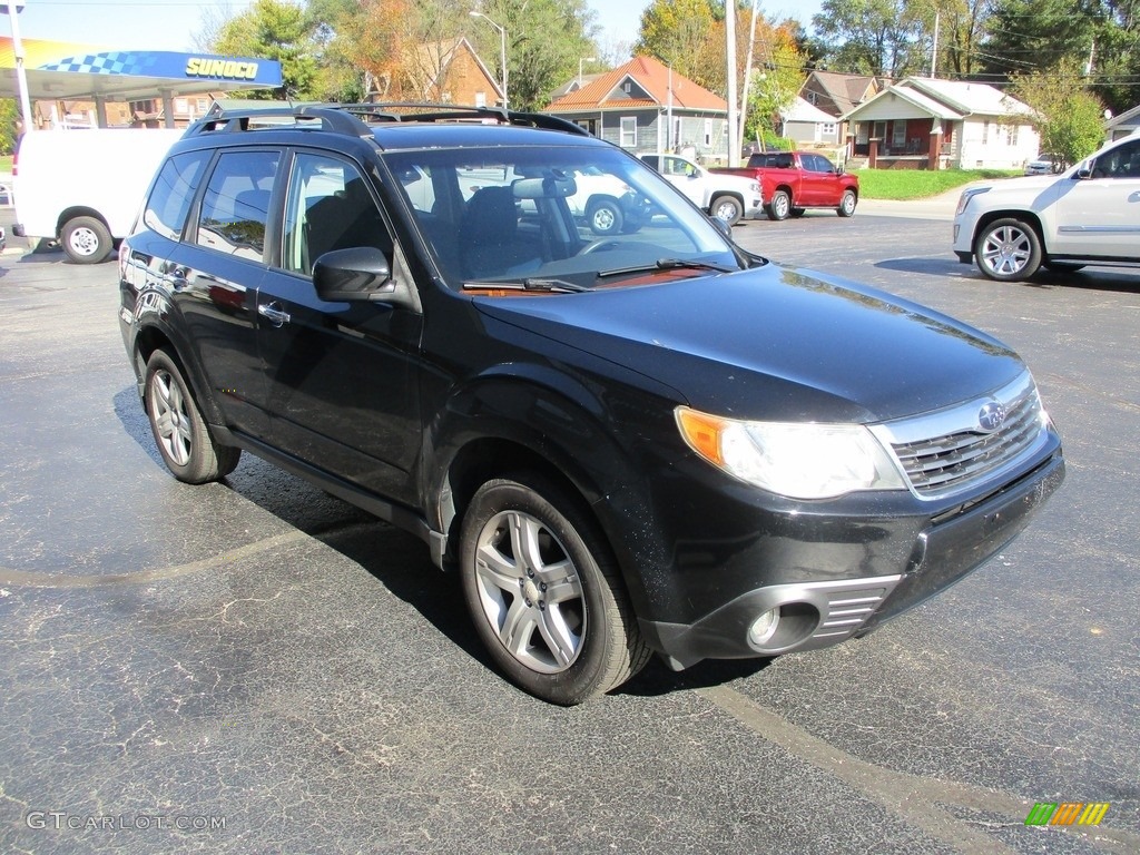 2010 Forester 2.5 X Premium - Obsidian Black Pearl / Black photo #5