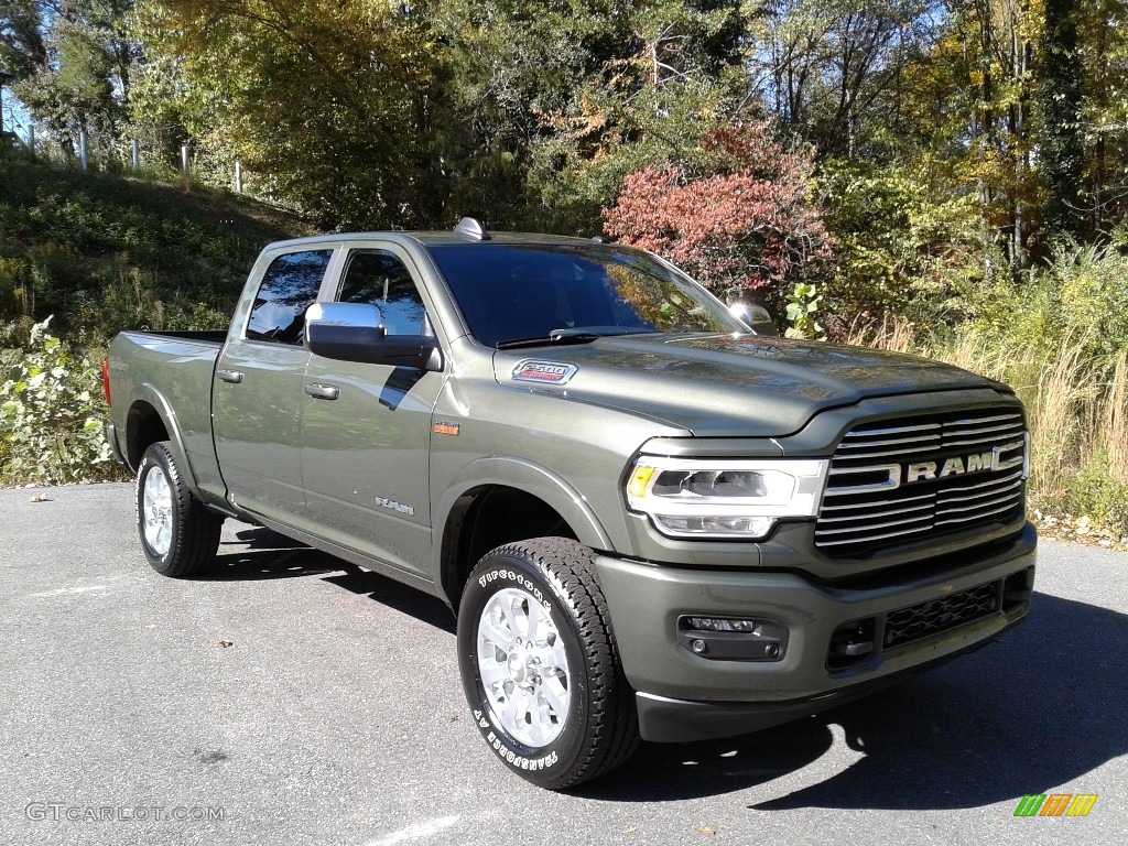 Olive Green Pearl 2022 Ram 2500 Laramie Crew Cab 4x4 Exterior Photo #143132343