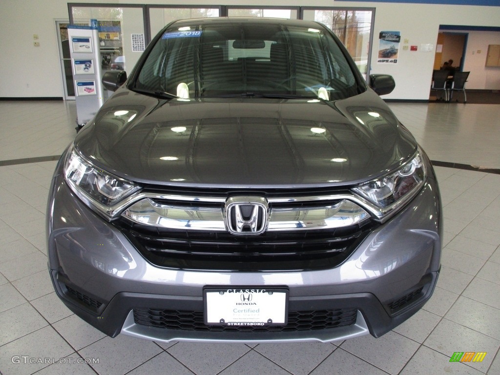 2018 CR-V LX AWD - Modern Steel Metallic / Black photo #2