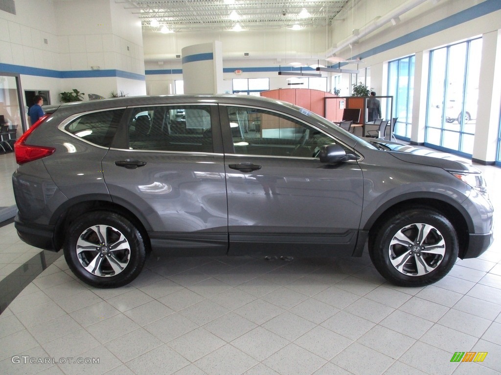 2018 CR-V LX AWD - Modern Steel Metallic / Black photo #4