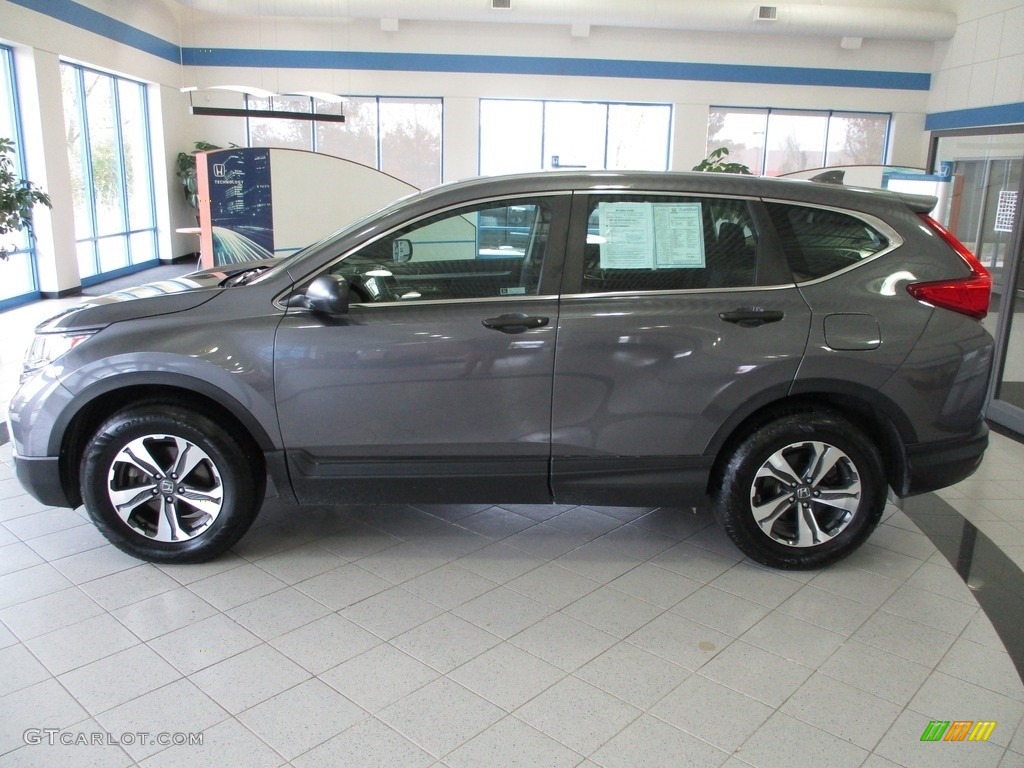 2018 CR-V LX AWD - Modern Steel Metallic / Black photo #10