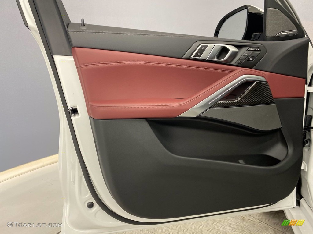 2022 BMW X6 M50i Tacora Red Door Panel Photo #143134098