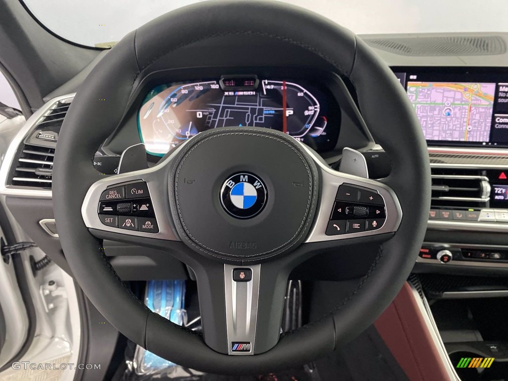 2022 BMW X6 M50i Tacora Red Steering Wheel Photo #143134200