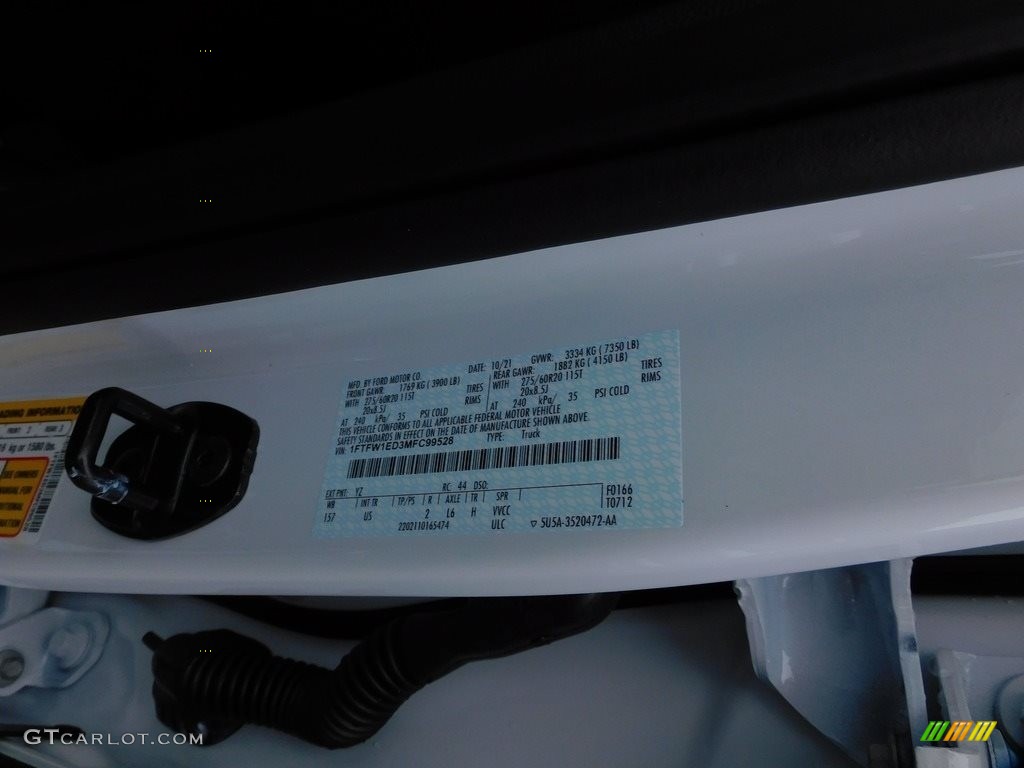 2021 F150 XLT SuperCrew 4x4 - Oxford White / Medium Dark Slate photo #20
