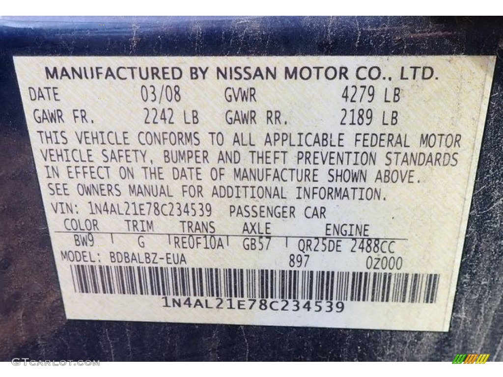 2008 Altima 2.5 S - Majestic Blue Metallic / Charcoal photo #14
