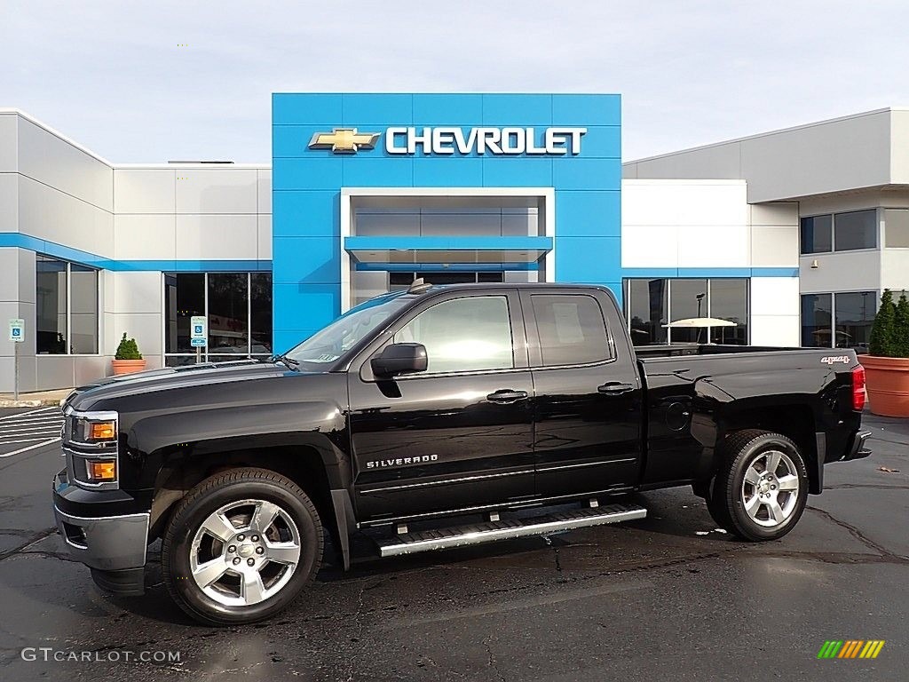 2015 Silverado 1500 LT Double Cab 4x4 - Black / Jet Black photo #1