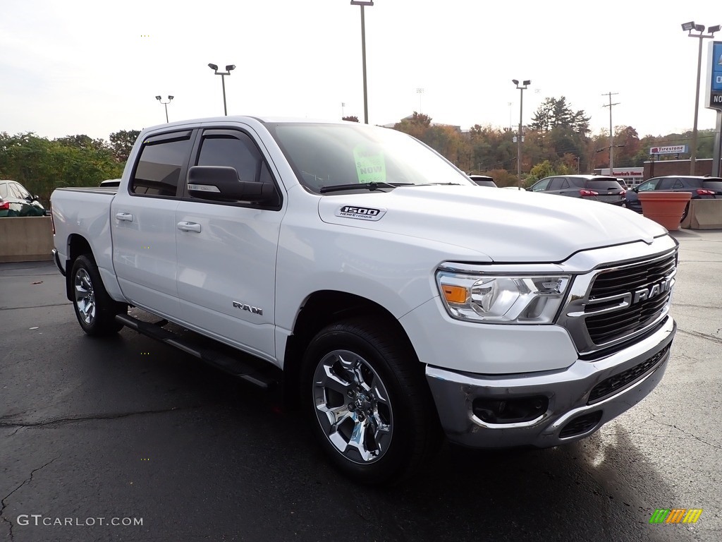 Bright White 2021 Ram 1500 Big Horn Crew Cab 4x4 Exterior Photo #143140680