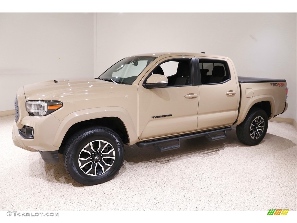 2020 Tacoma TRD Sport Double Cab 4x4 - Quicksand / TRD Cement/Black photo #3